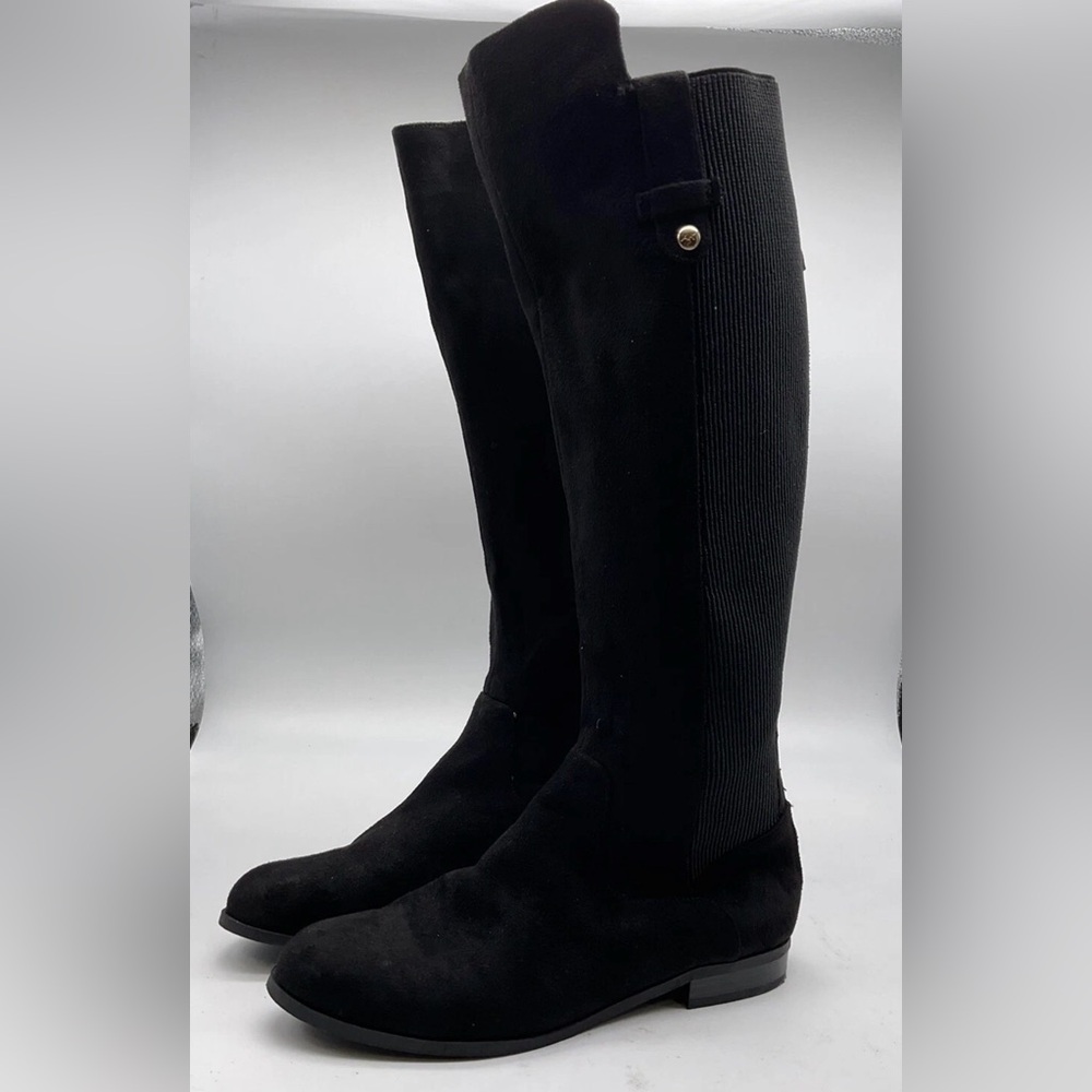 NEW Anne Klein AUDREY Womens Knee High Riding Boot Black Size 6 Faux Suede iFlex - Picture 6 of 10